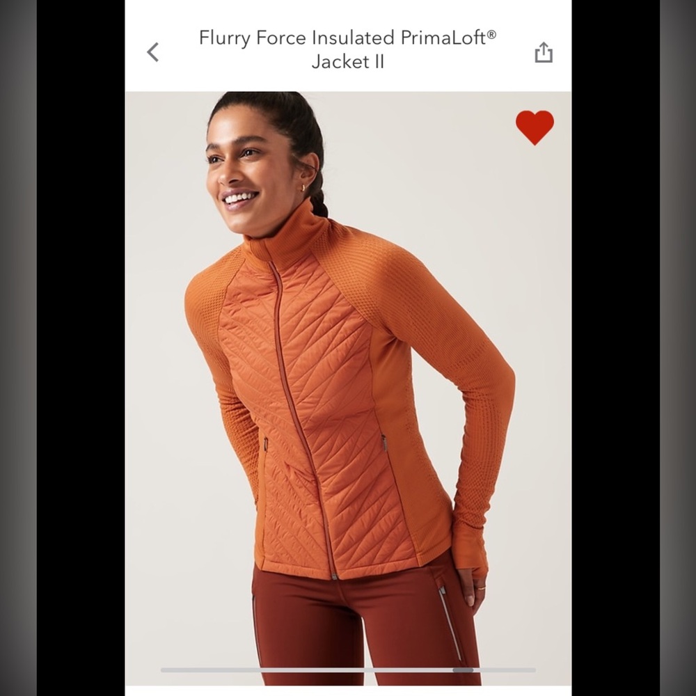 ATHLETA FLURRY FORCE INSULATED PRIMA LOFT JACKET 2.0